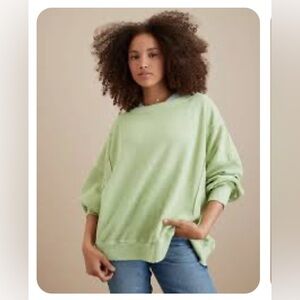 American Eagle Mint Green Plushy Oversized Crewneck Sweatshirt